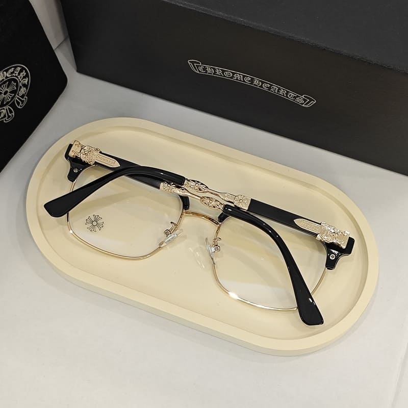 Óculos Chrome Hearts CH Black Gold