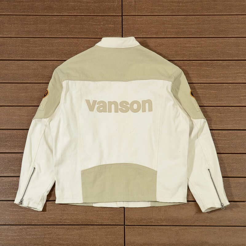 Jaqueta Supreme x Vanson Leathers Cordura White Cream
