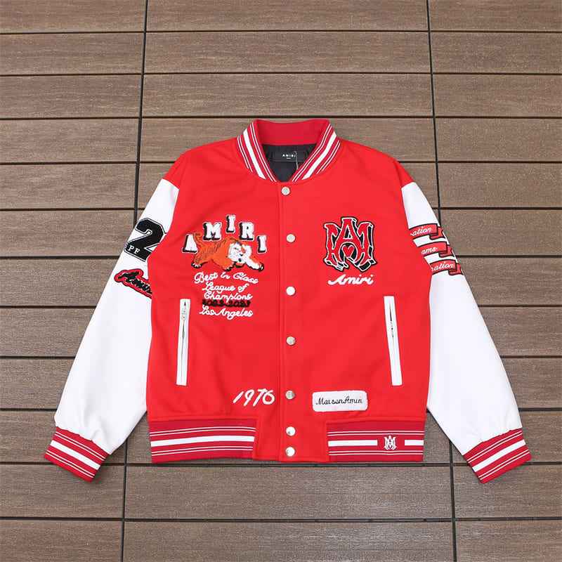 Jaqueta Amiri College Logo Patch Vermelha