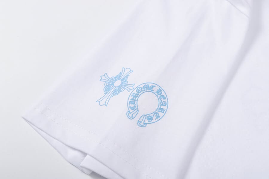 Camiseta Chrome Hearts Triple Cross Logo Branca